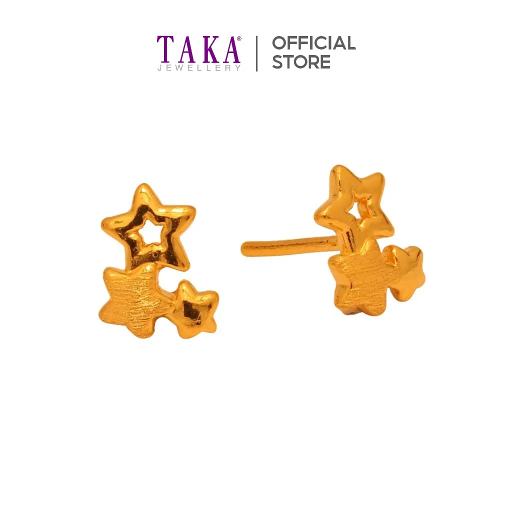 TAKA Jewellery 999 Pure Gold Earrings