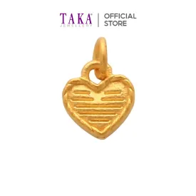 TAKA Jewellery 999 Pure Gold Heart Pendant