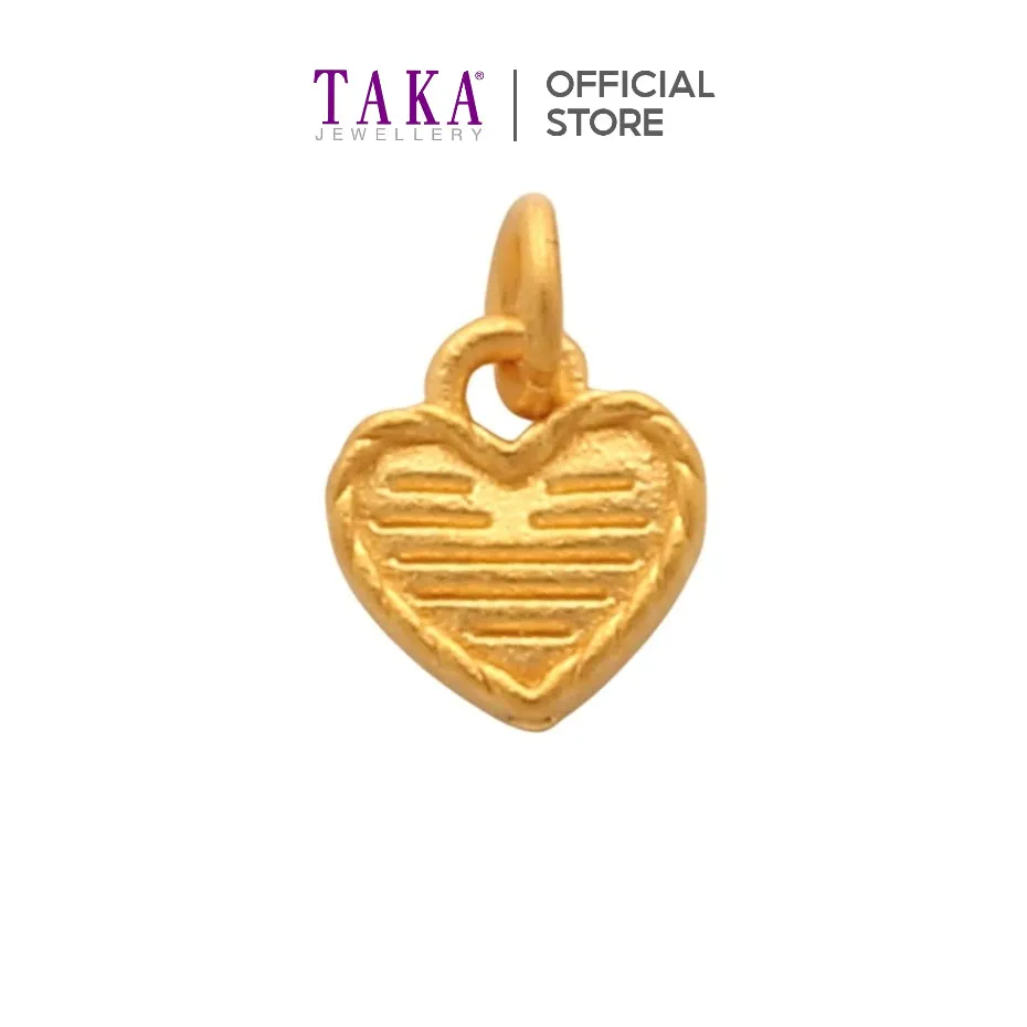 TAKA Jewellery 999 Pure Gold Heart Pendant