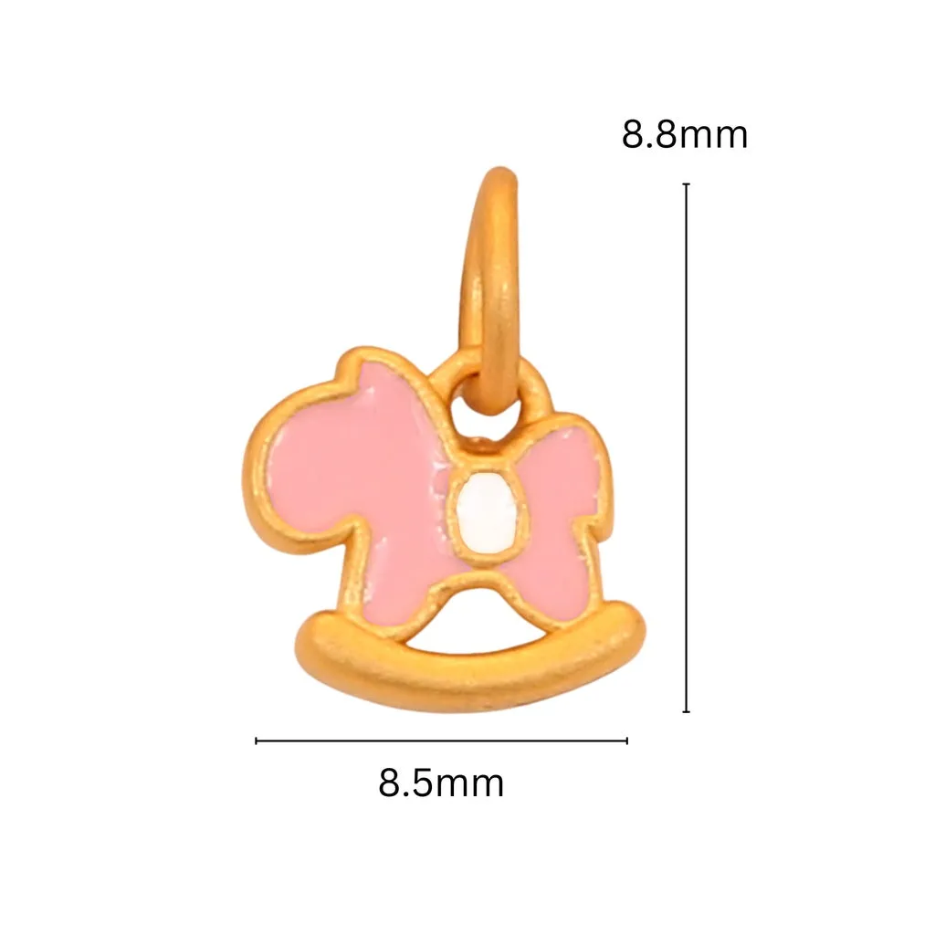 TAKA Jewellery 999 Pure Gold Pendant Rocking Horse
