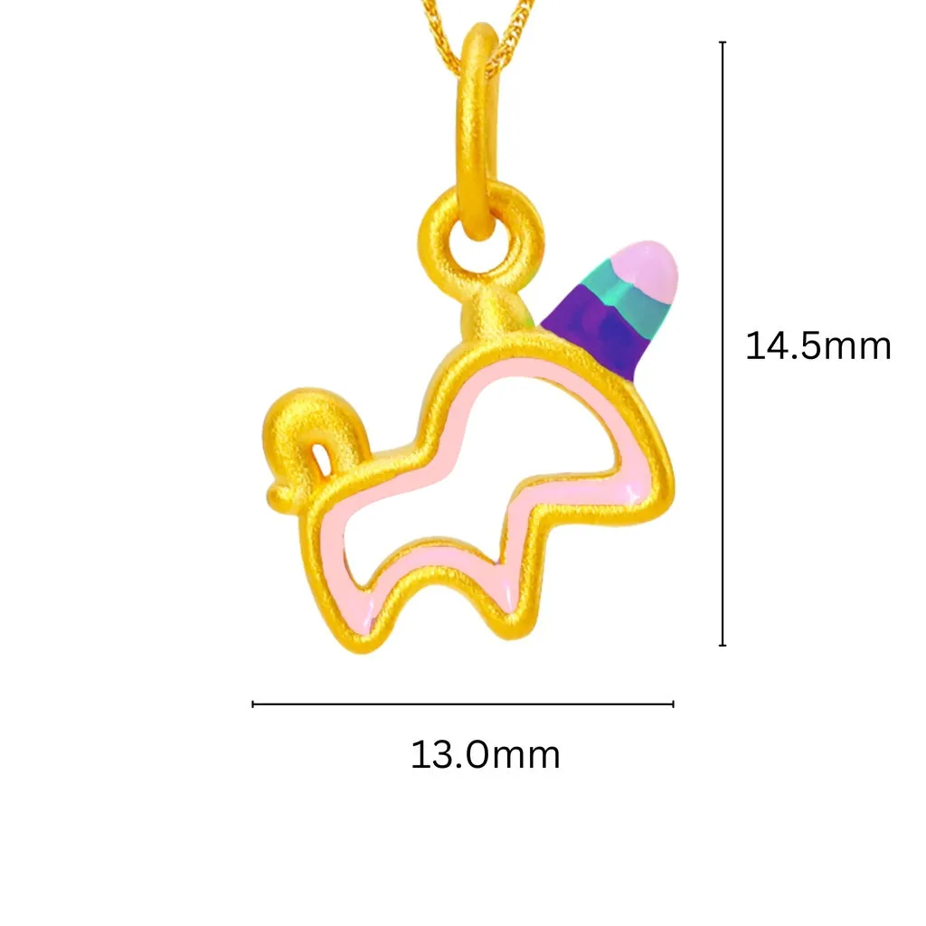 TAKA Jewellery 999 Pure Gold Pendant Unicorn