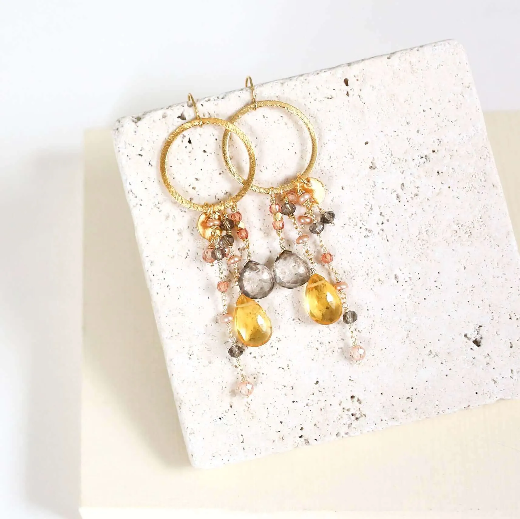 The Ammil Earring - Iolite & Aquamarine