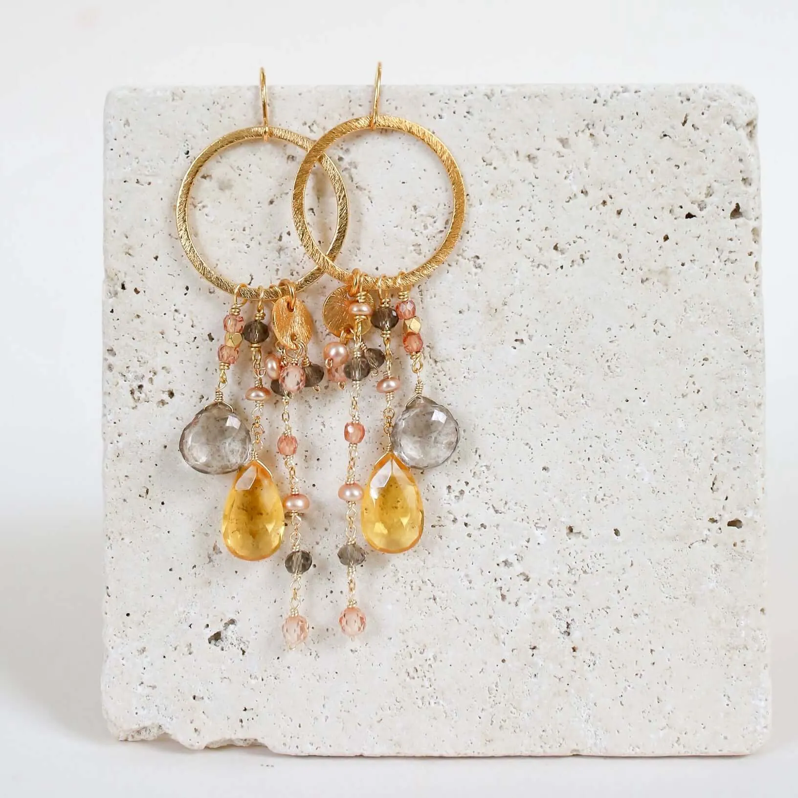 The Ammil Earring - Iolite & Aquamarine