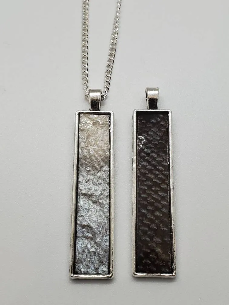 The Makenzie - Our Rectangle Salmon Pendant Necklace