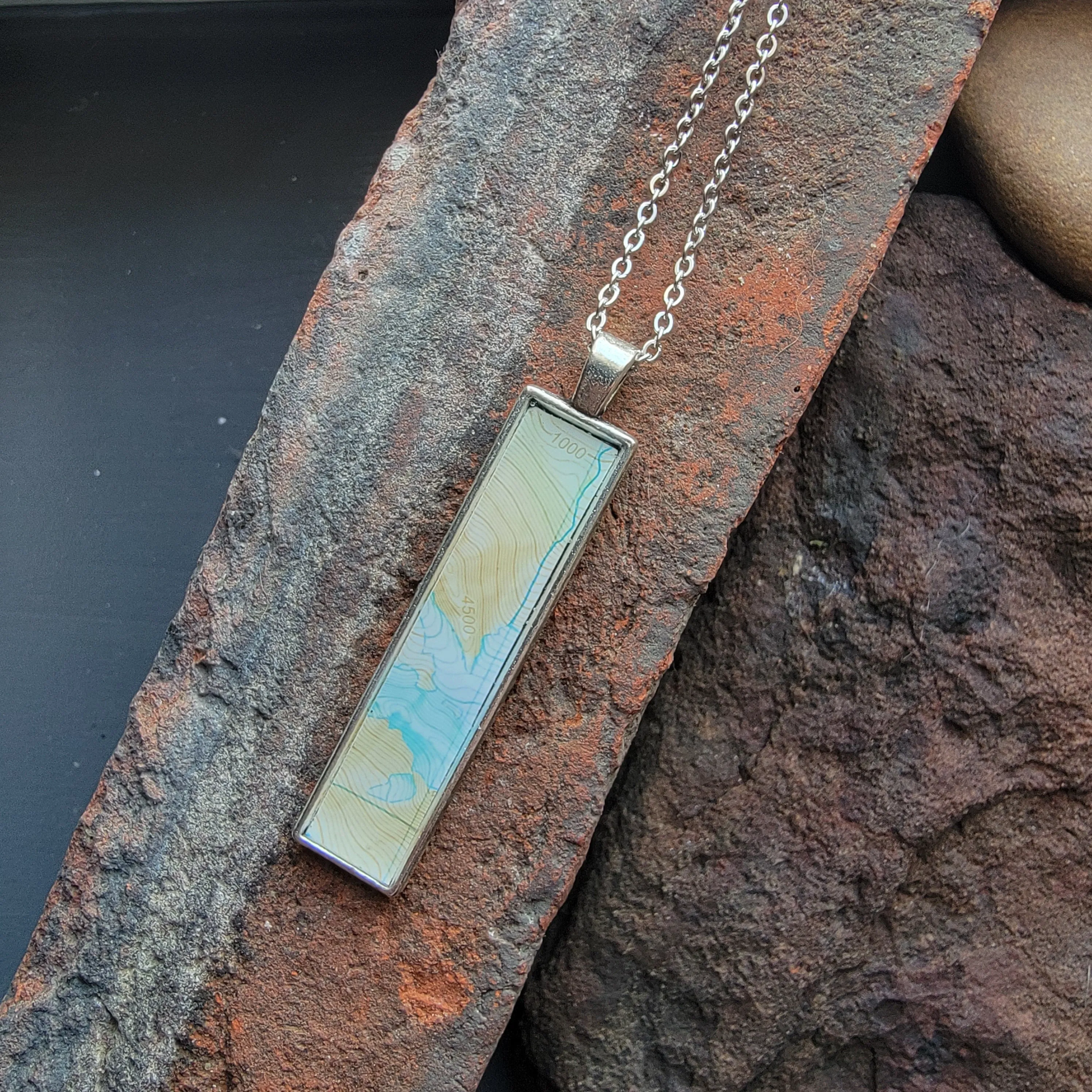 The Melody - Our Rectangular Map Necklace