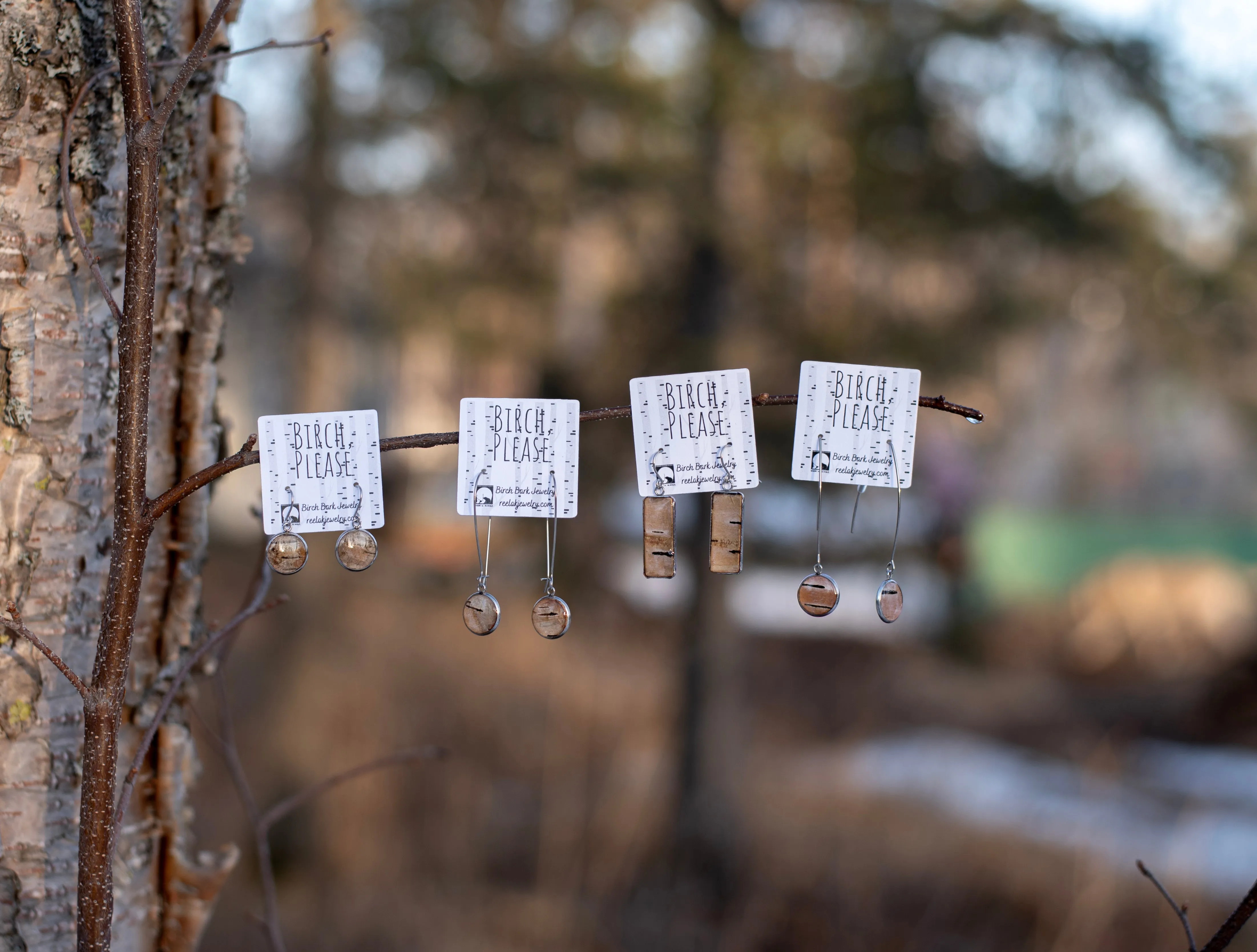 The Molly - Our Round Birch French Hook Earrings