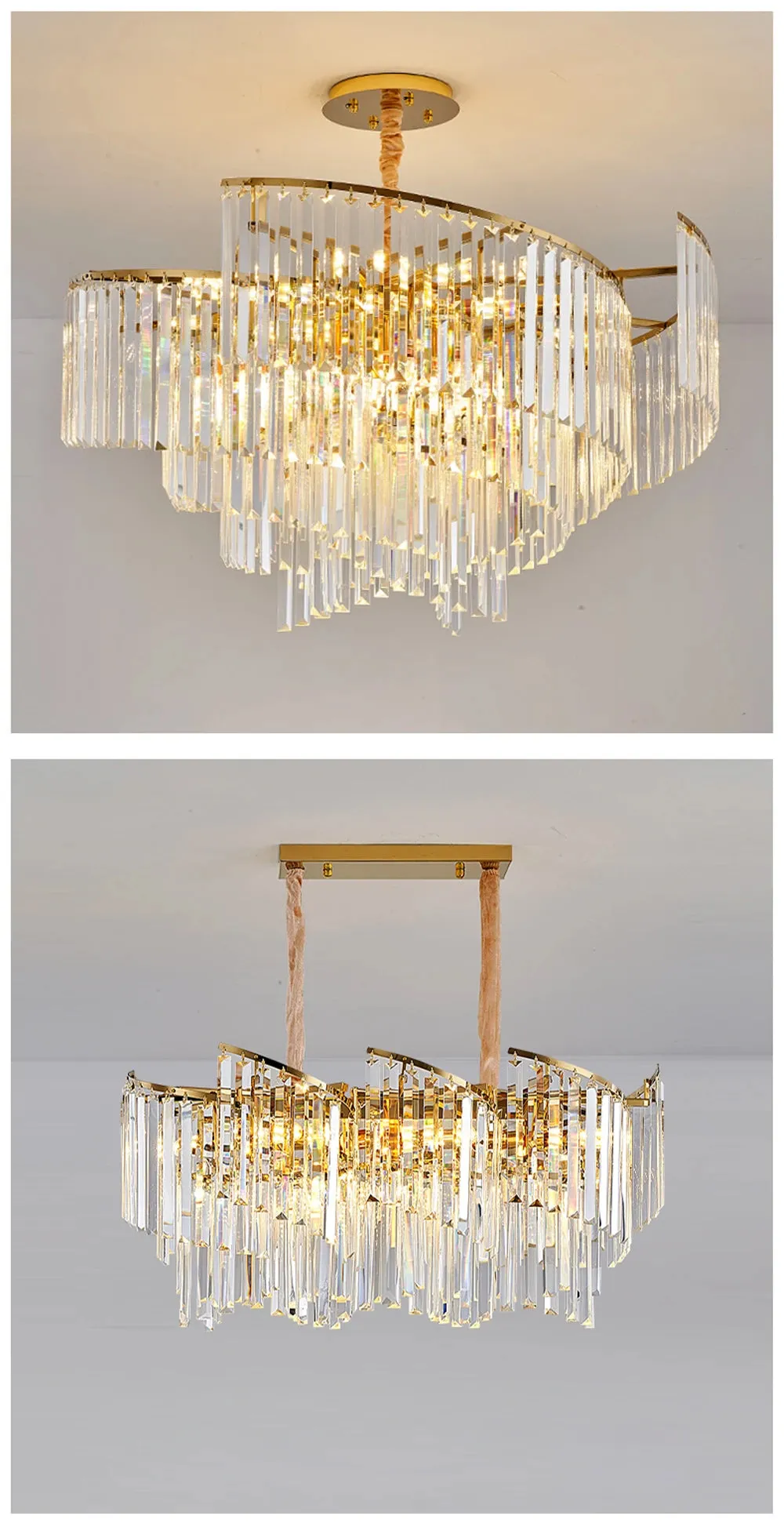 Thoeden Spiral LED Luxury Pendant Chandelier Lights