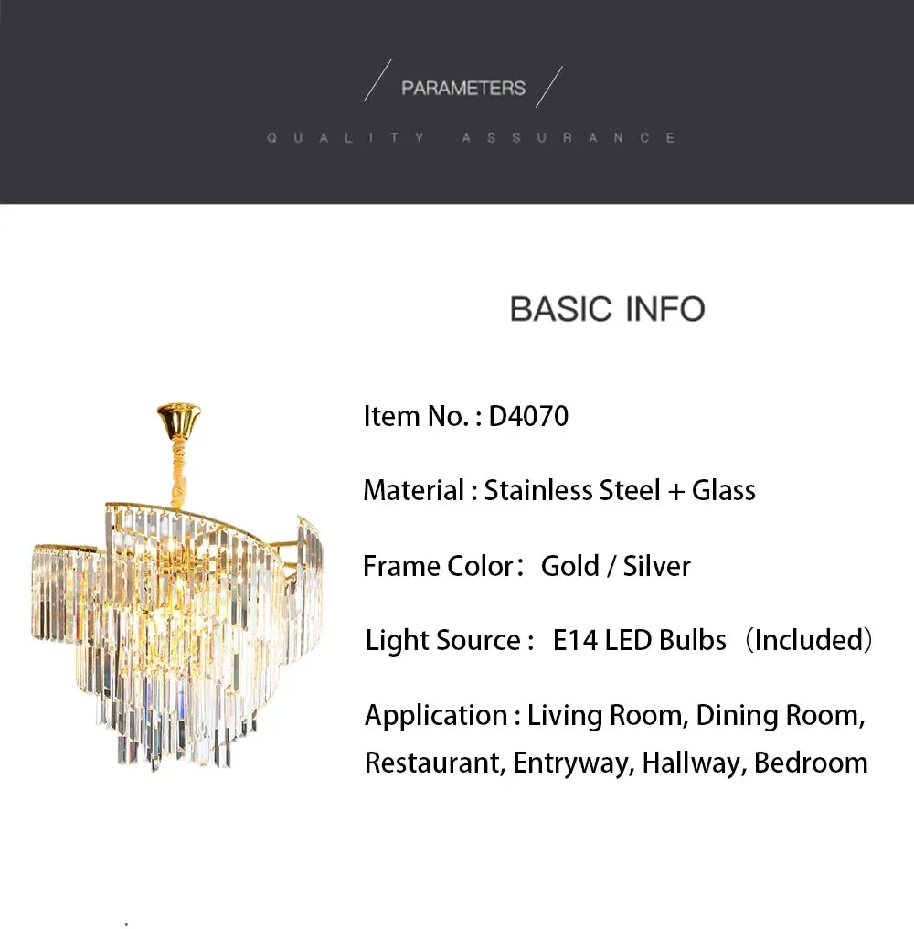 Thoeden Spiral LED Luxury Pendant Chandelier Lights