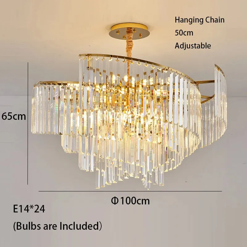 Thoeden Spiral LED Luxury Pendant Chandelier Lights