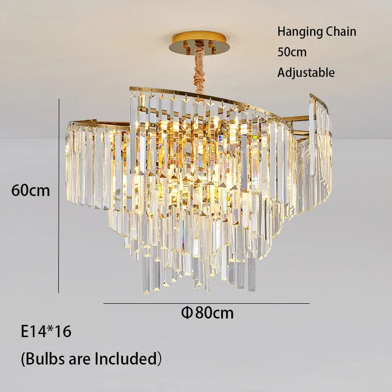 Thoeden Spiral LED Luxury Pendant Chandelier Lights