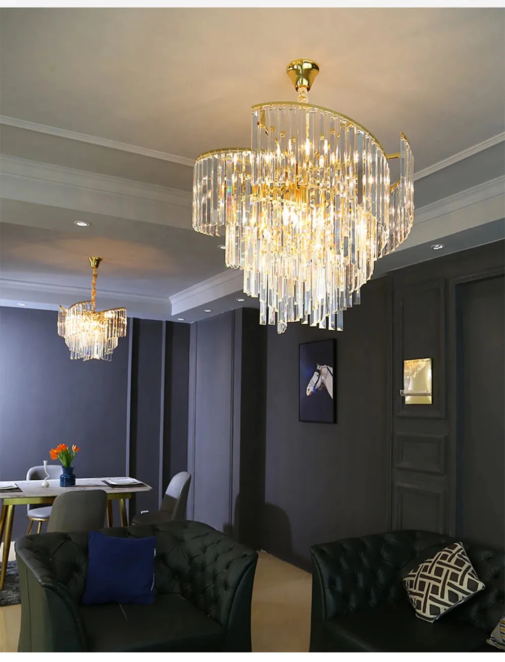 Thoeden Spiral LED Luxury Pendant Chandelier Lights