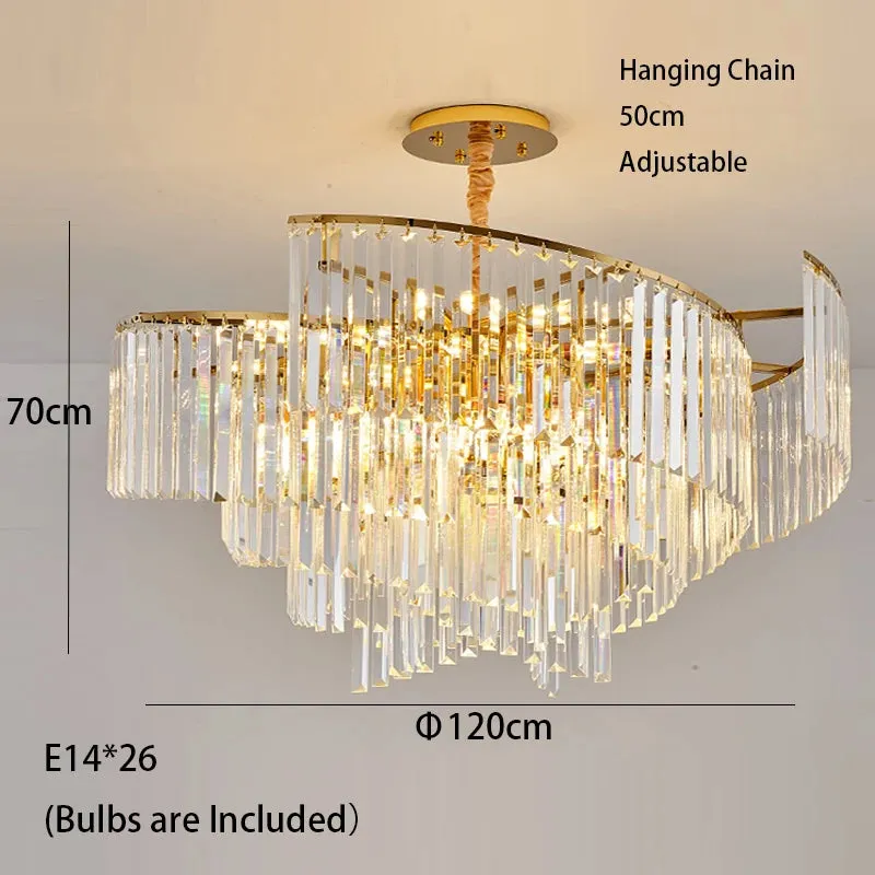 Thoeden Spiral LED Luxury Pendant Chandelier Lights