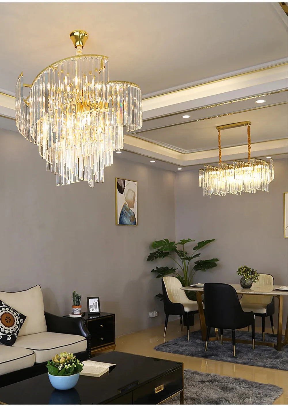 Thoeden Spiral LED Luxury Pendant Chandelier Lights
