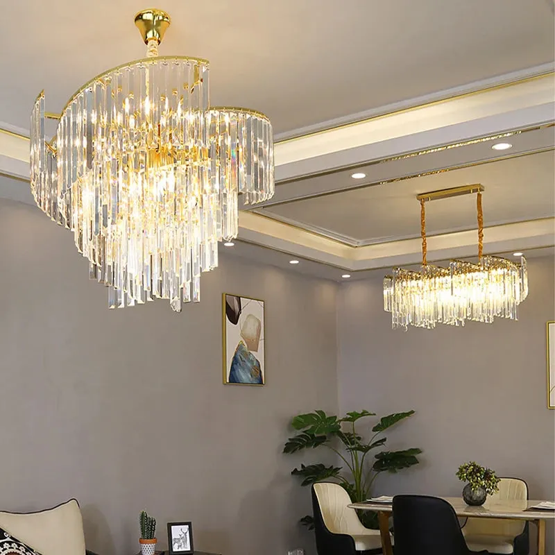 Thoeden Spiral LED Luxury Pendant Chandelier Lights