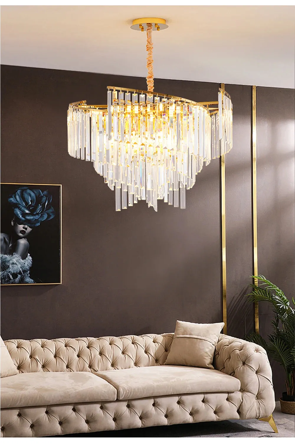 Thoeden Spiral LED Luxury Pendant Chandelier Lights