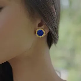 Tranquil Life Stud Earrings with Lapis Lazuli - Intuition