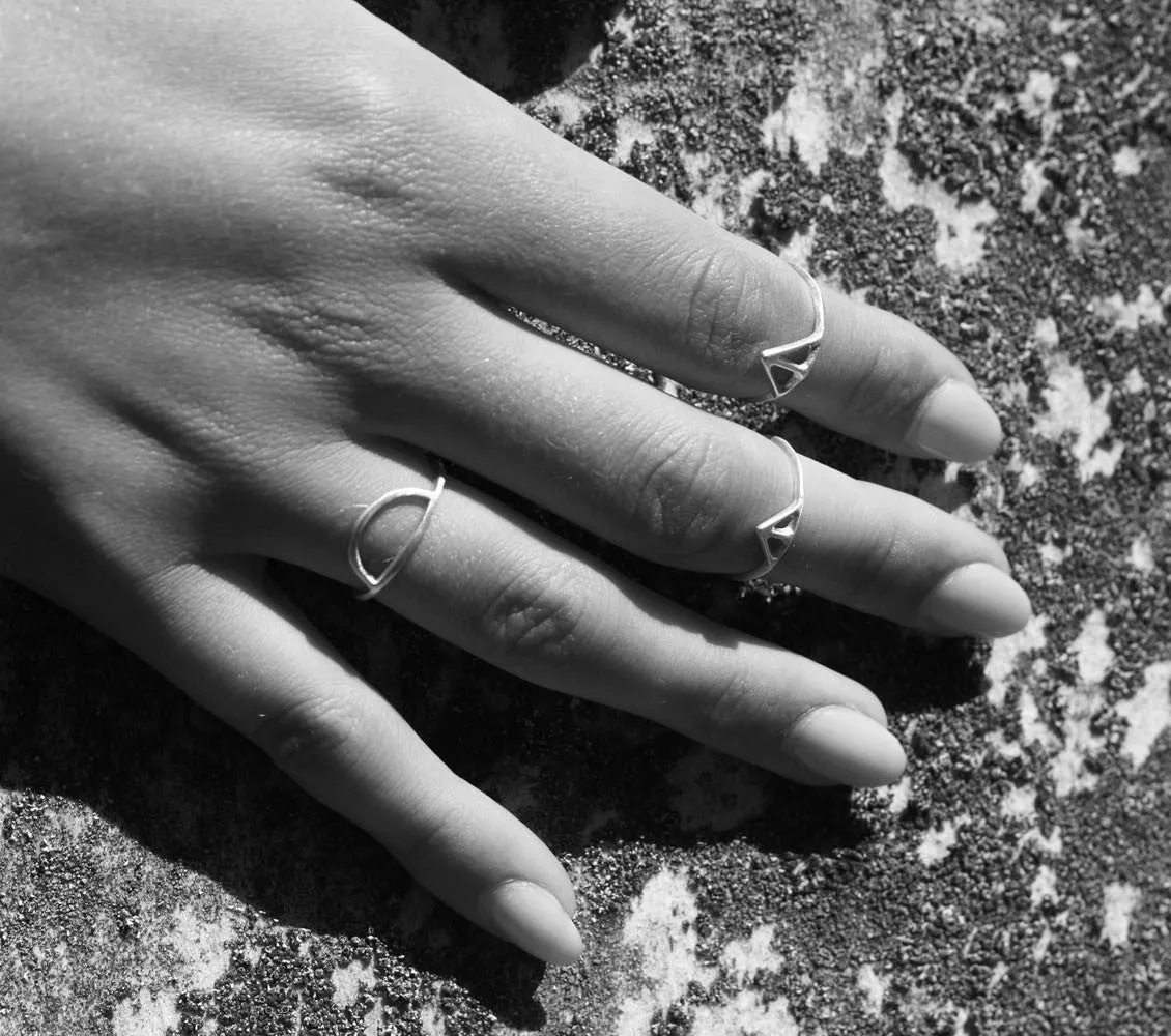 Tyyneys Ring Oxidized Silver