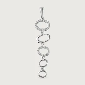 Versa Diamond Link Pendant in Platinum