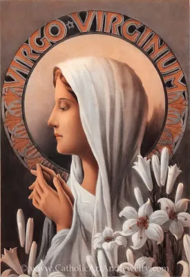 Virgo Virginum – Bouasse-Jeune Art Nouveau Restoration – Catholic Art Print – Archival Quality