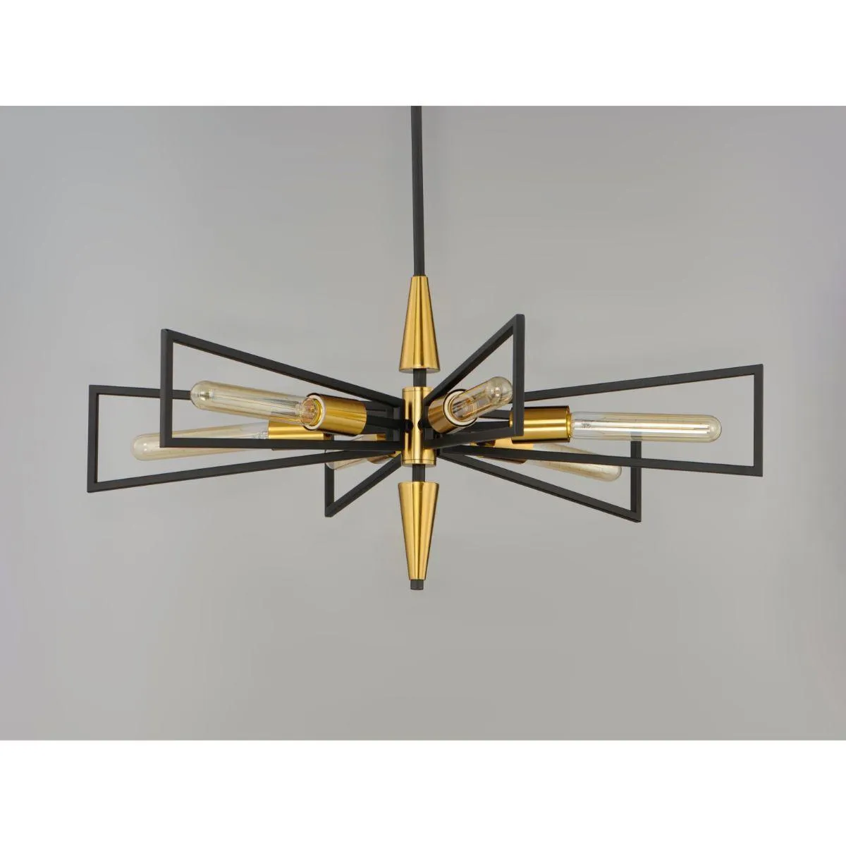 Wings 29 in. 6 Lights Chandelier Brass Finish