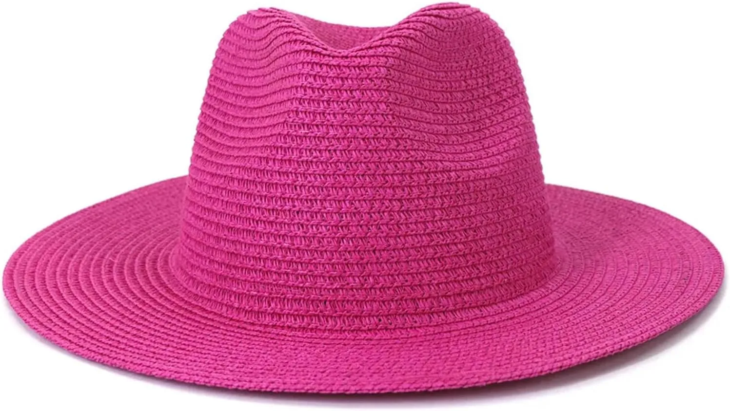 Women Men Outdoor Beach Fedora Hat Summer Adjustable Jazz Straw Hats