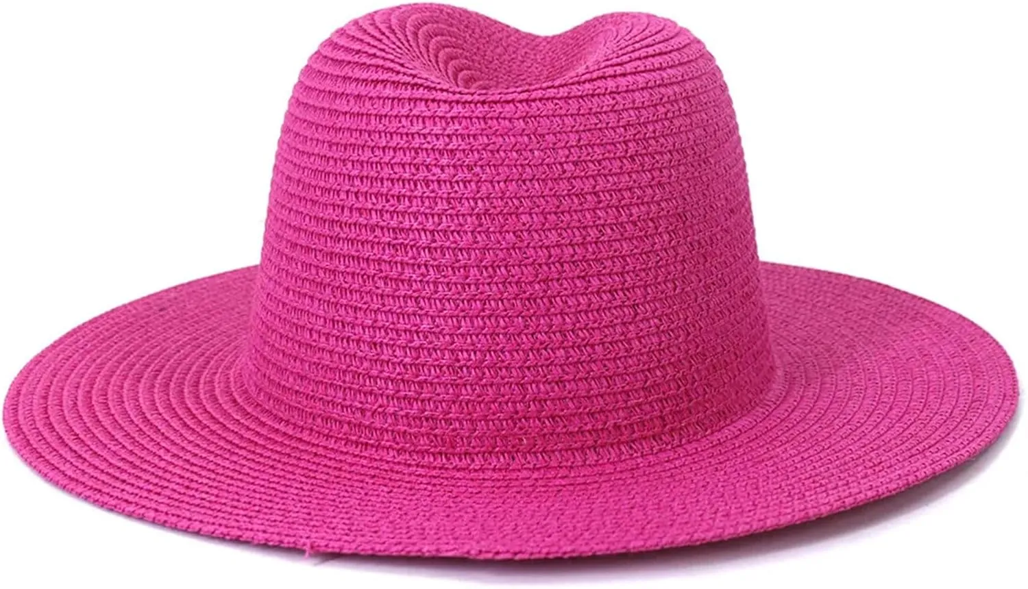 Women Men Outdoor Beach Fedora Hat Summer Adjustable Jazz Straw Hats