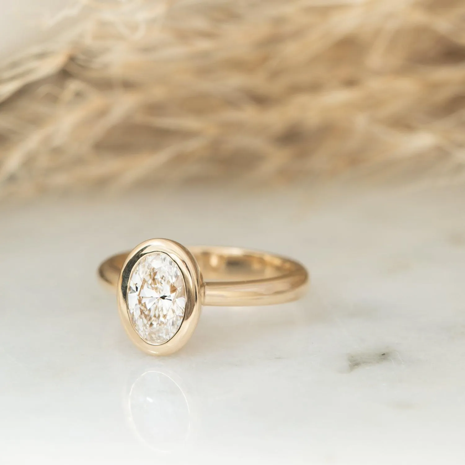 Yevheniia - Oval Diamond Ring